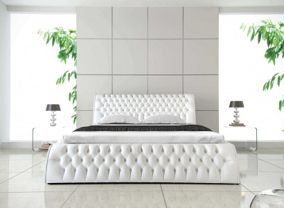 Chesterfield Bett Polster Design Doppel Hotel Betten 180x200 Schlafzimmer Leder